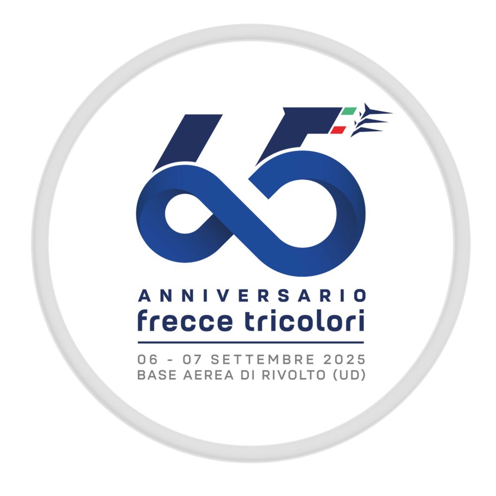Magnete Frecce Tricolori 65 anniversario in latta bianco prodotto ufficiale