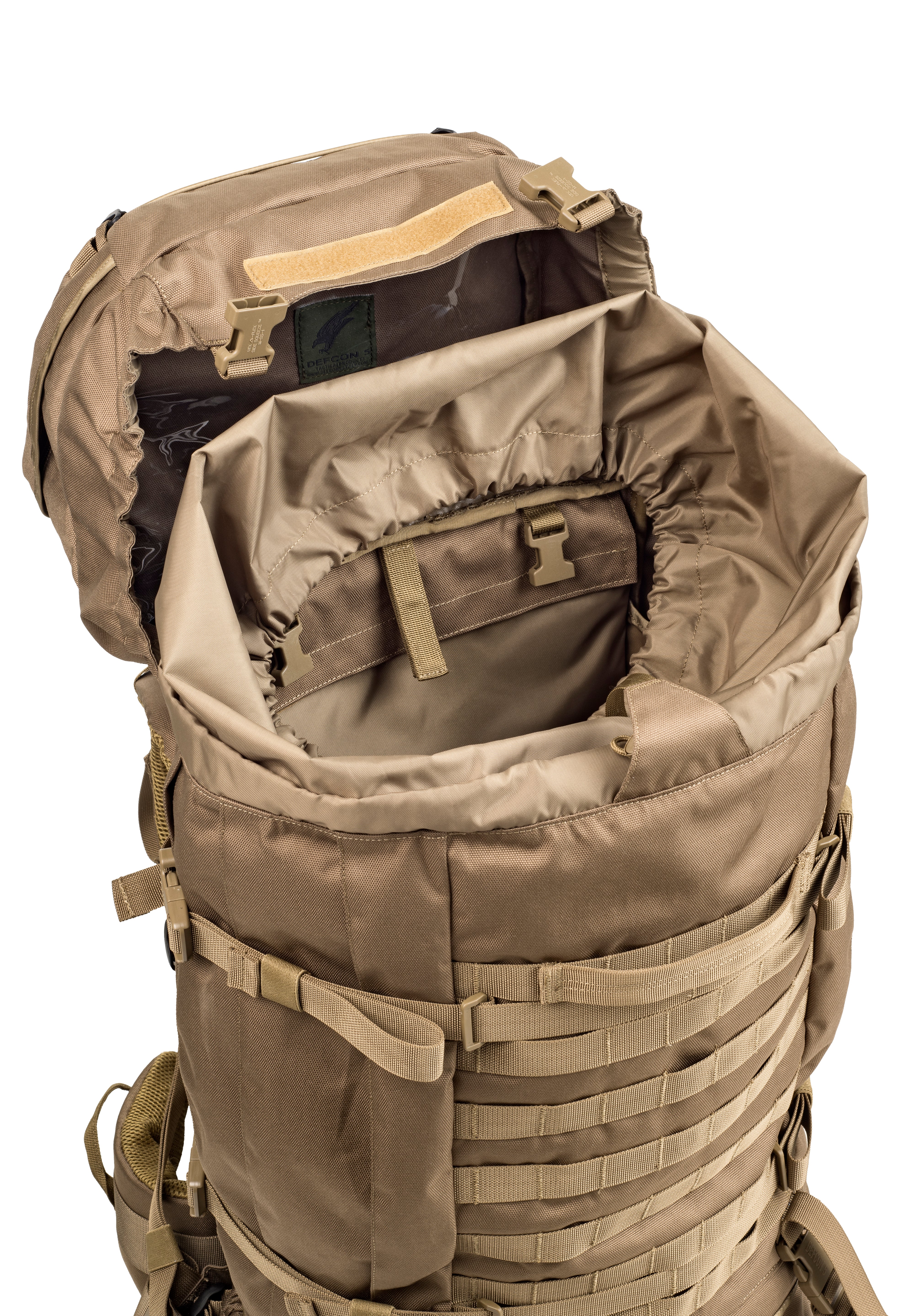 Zaino tattico DEFCON 5 long range 100 LT con schienale rigido estraibile - Militare Store