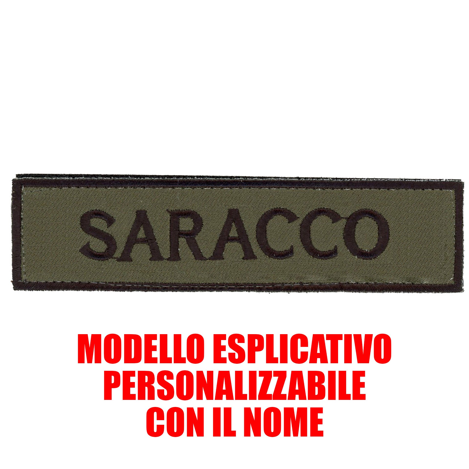 Toppa patch personalizzabile con il nome con velcro