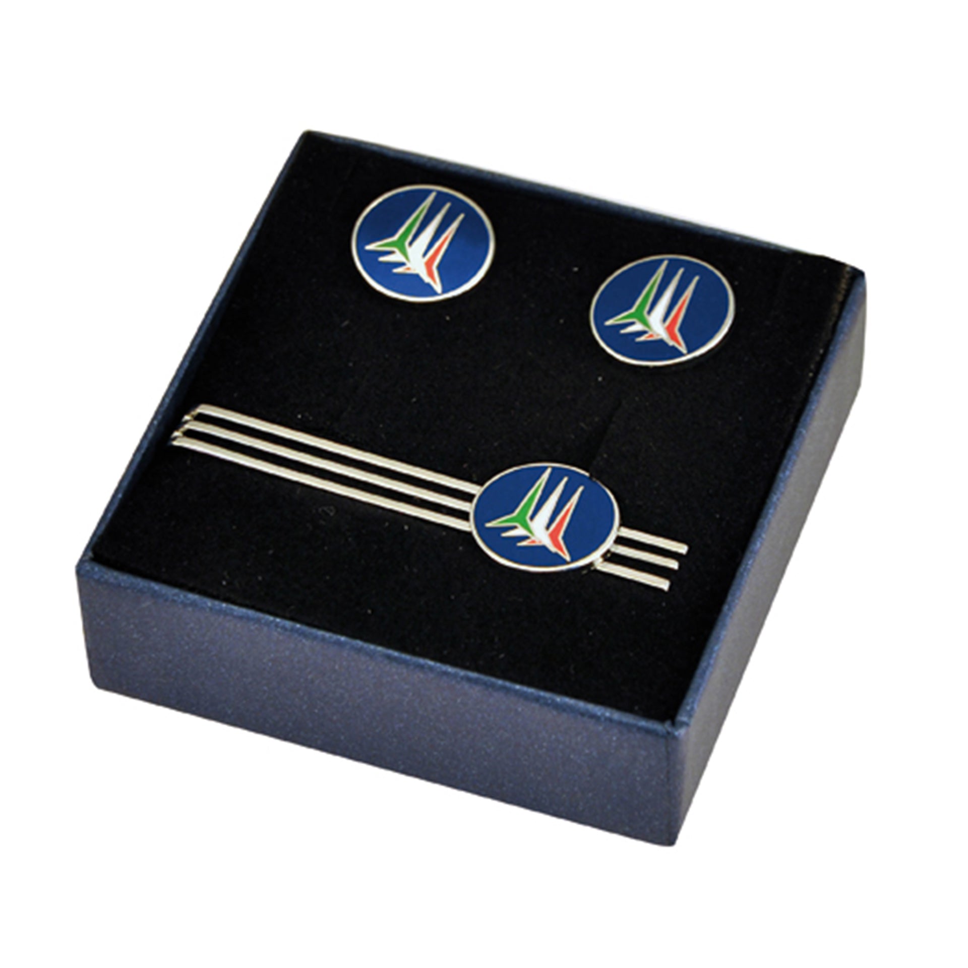 Set Fermacravatta e gemelli Frecce Tricolori in metallo ufficiale - Militare Store
