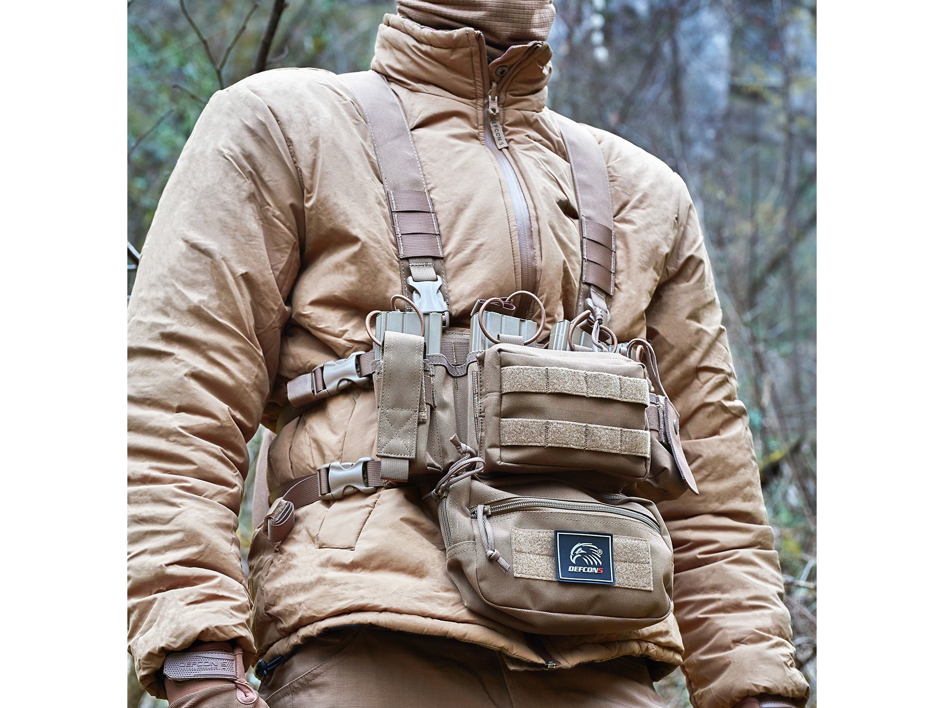 Giacca reversibile tattica DEFCON 5 con sacchetto di compressione