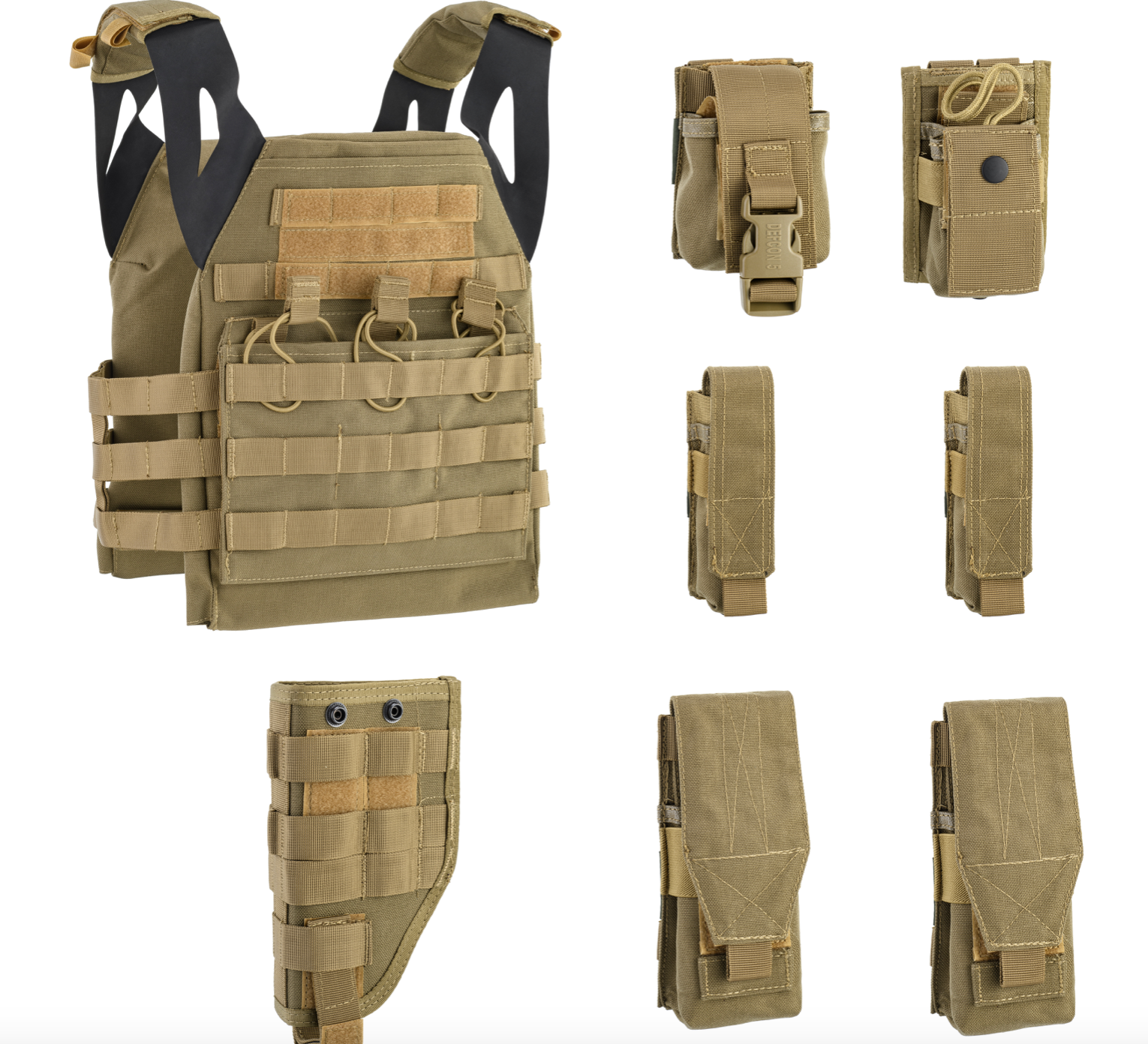 Set Gilet tattico DEFCON 5 con taschine incluse - Militare Store