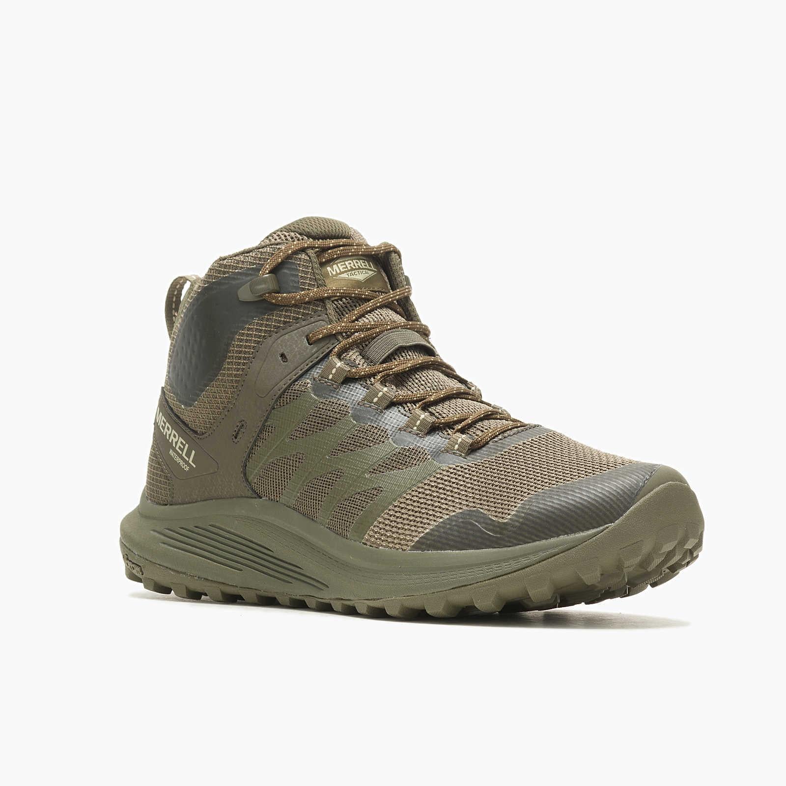 Anfibio tattico Merrel Nova 3 Tactical Mid WP DARK OLIVE - Militare Store