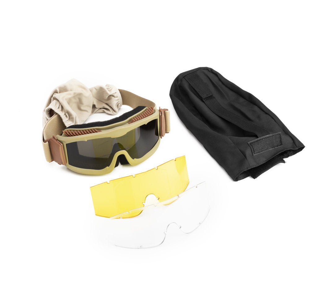 Maschera tattica Openland balistica con 3 lenti incluse - Militare Store