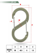 Moschettone Openland in alluminio ad S - Militare Store