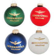 Palline di Natale Aeronautica Militare in vetro set da 4 ufficiale