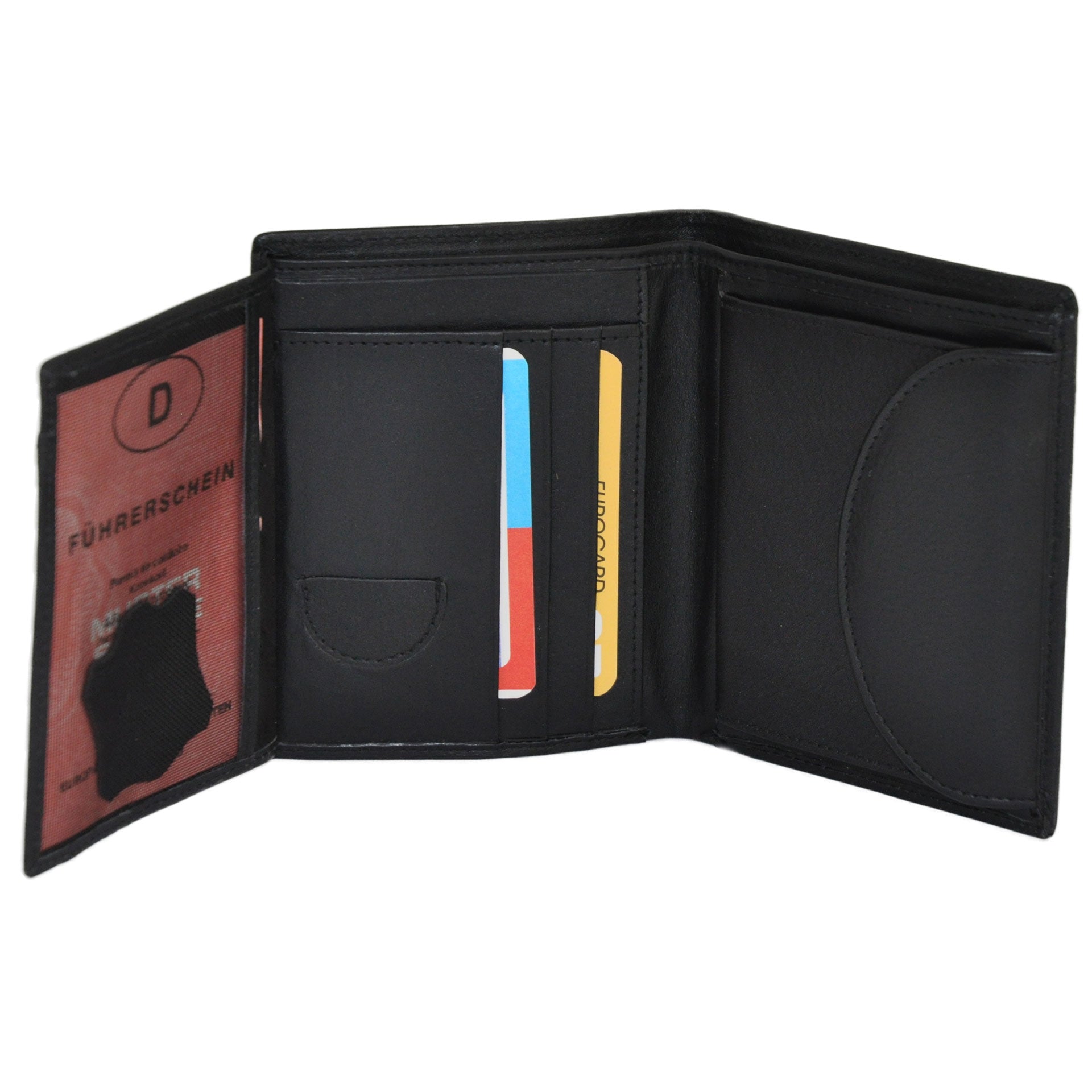 Portafoglio Esercito nero in pelle ufficiale - Militare Store