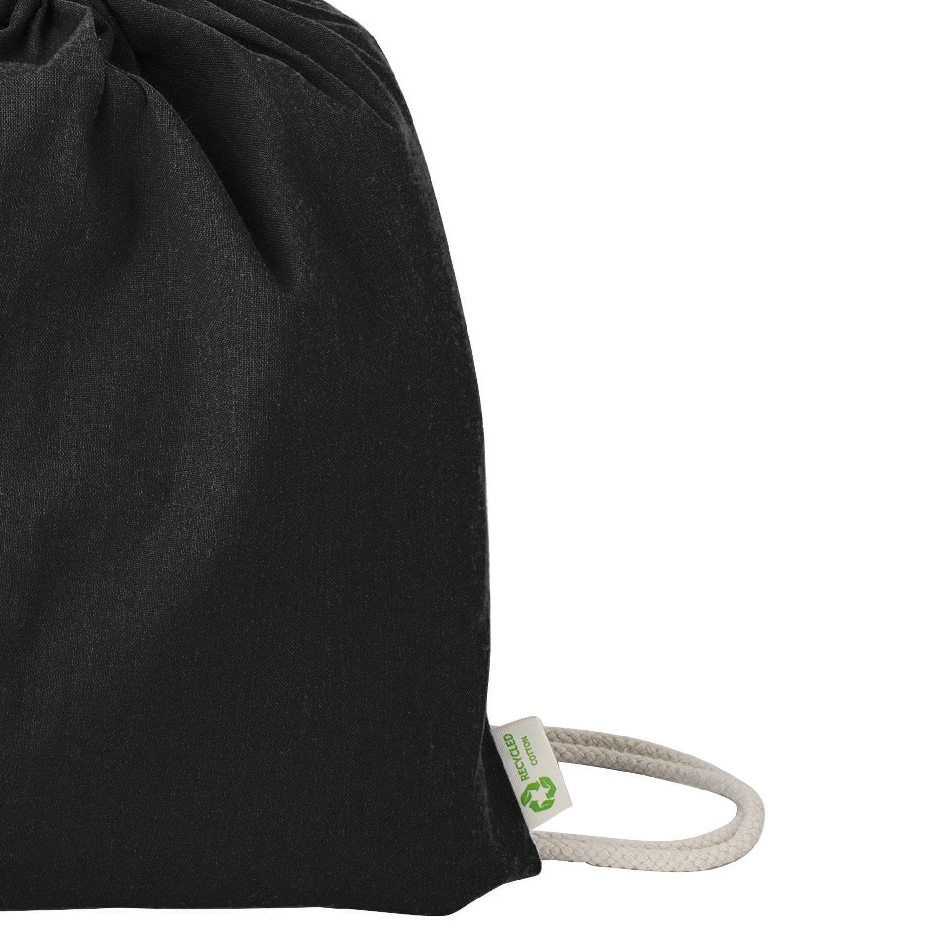 Zaino a sacca Esercito nero in cotone ufficiale - Militare Store