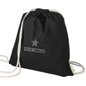 Zaino a sacca Esercito nero in cotone ufficiale - Militare Store