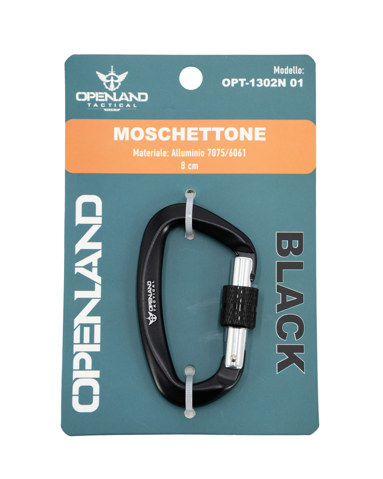Moschettone Openland in alluminio con ghiera a vite - Militare Store