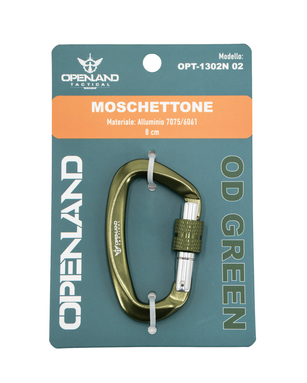 Moschettone Openland in alluminio con ghiera a vite - Militare Store