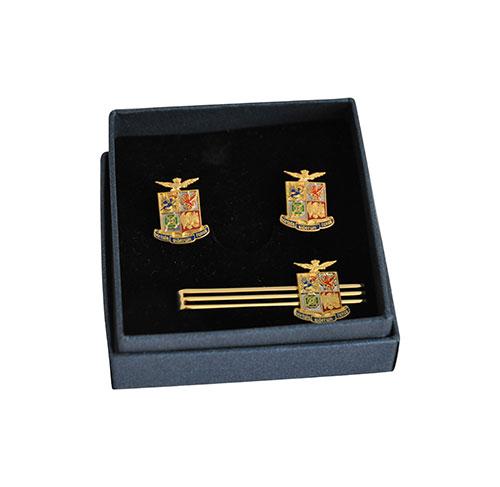 Set Fermacravatta e gemelli Aeronautica Militare in metallo ufficiale - Militare Store