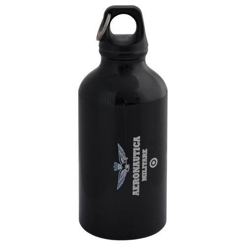 Borraccia 400ML Aeronautica Militare nera in alluminio ufficiale - Militare Store