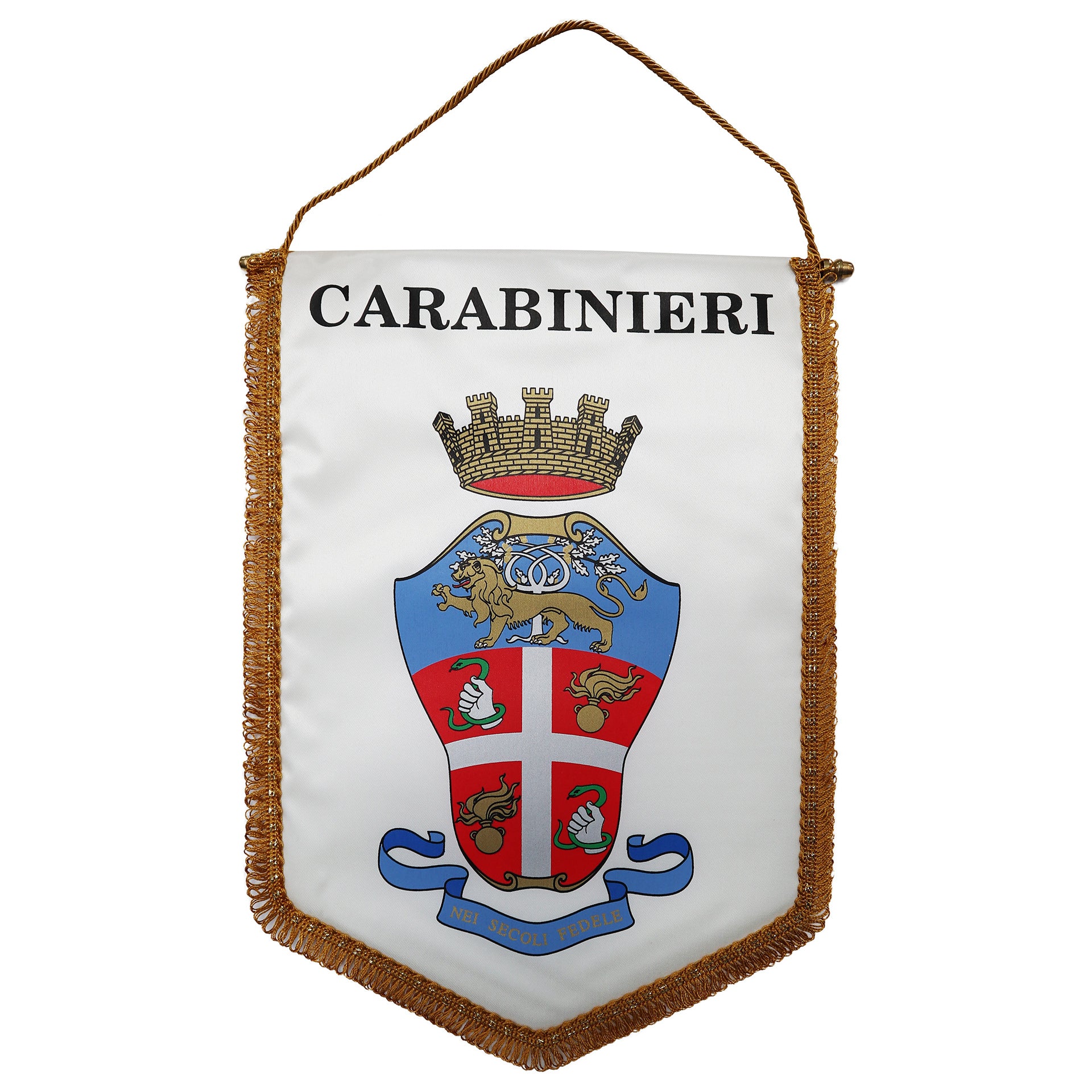 Gagliardetto Carabinieri pentagonale con logo araldico ufficiale - Militare Store