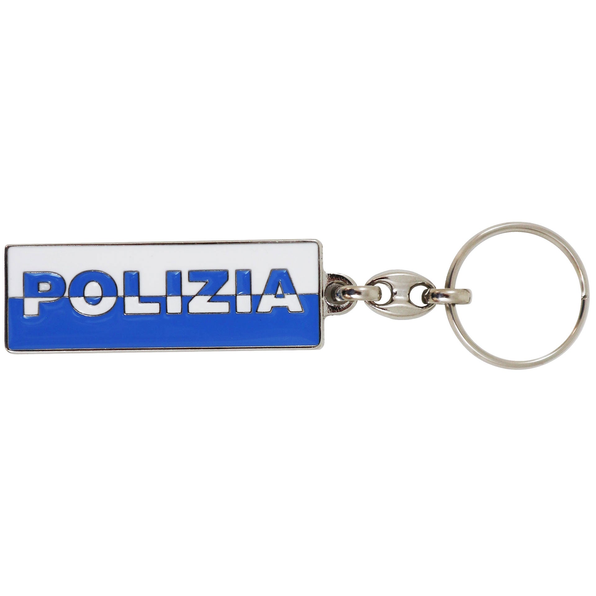 Portachiavi Polizia scritta in metallo ufficiale - Militare Store