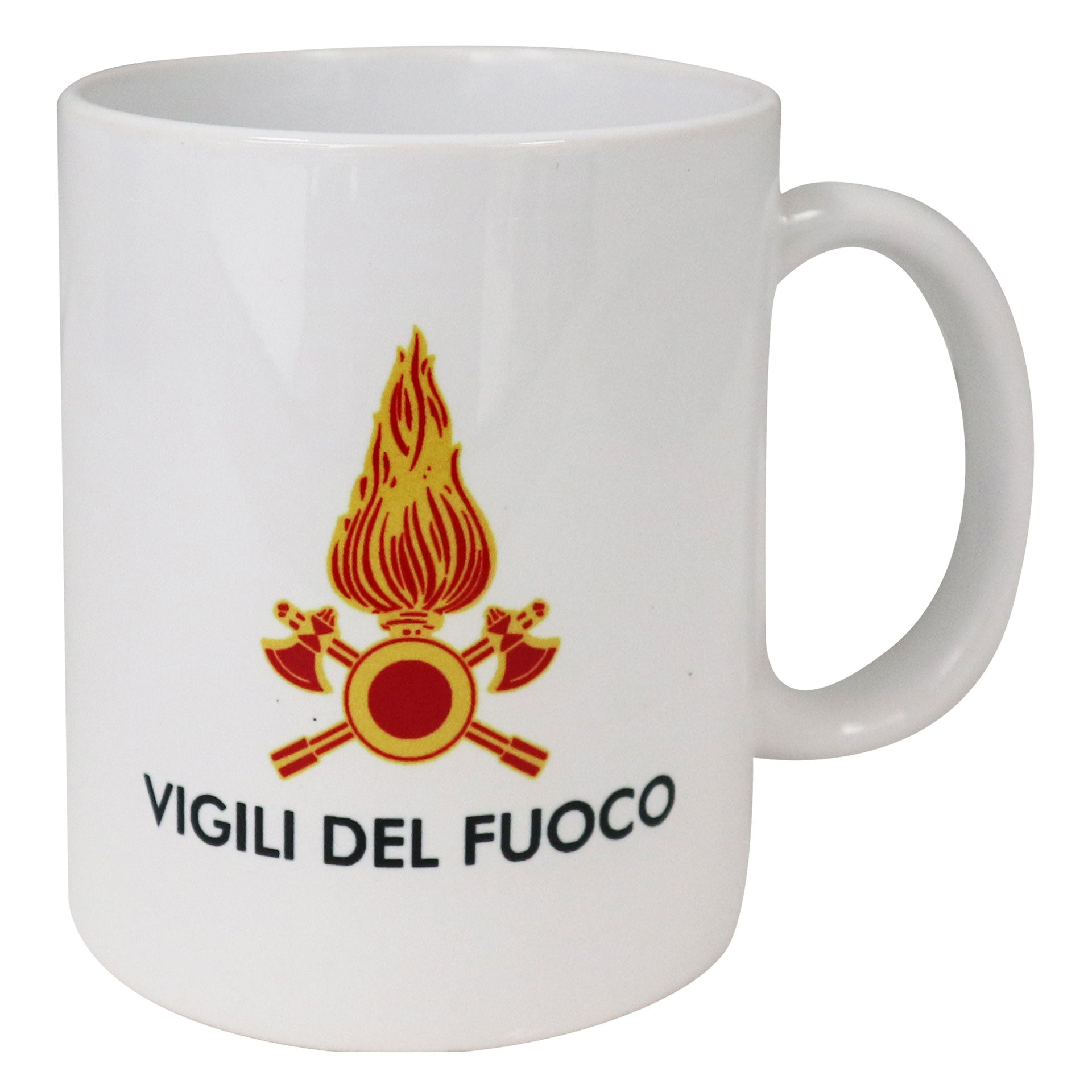 Tazza Divertente Da Vigile Del Fuoco - 'I'm A Firefighter I Spray Water' - Ceramica Bianca 311g, Regalo Gag Per Pompieri
