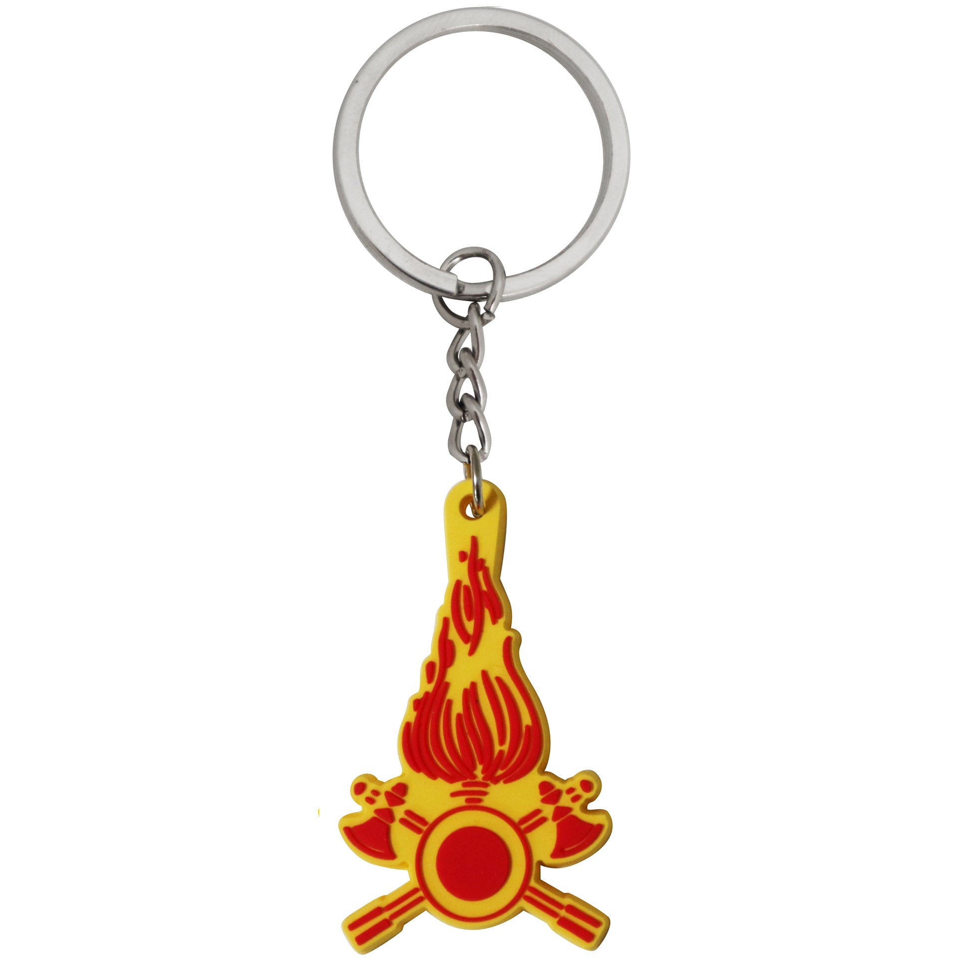 Portachiavi Vigili del Fuoco in PVC logo fiamma ufficiale - Militare Store