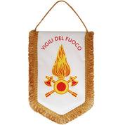 Gagliardetto Vigili del Fuoco pentagonale con logo fiamma ufficiale - Militare Store