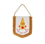 Gagliardetto Vigili del Fuoco pentagonale con logo fiamma ufficiale - Militare Store