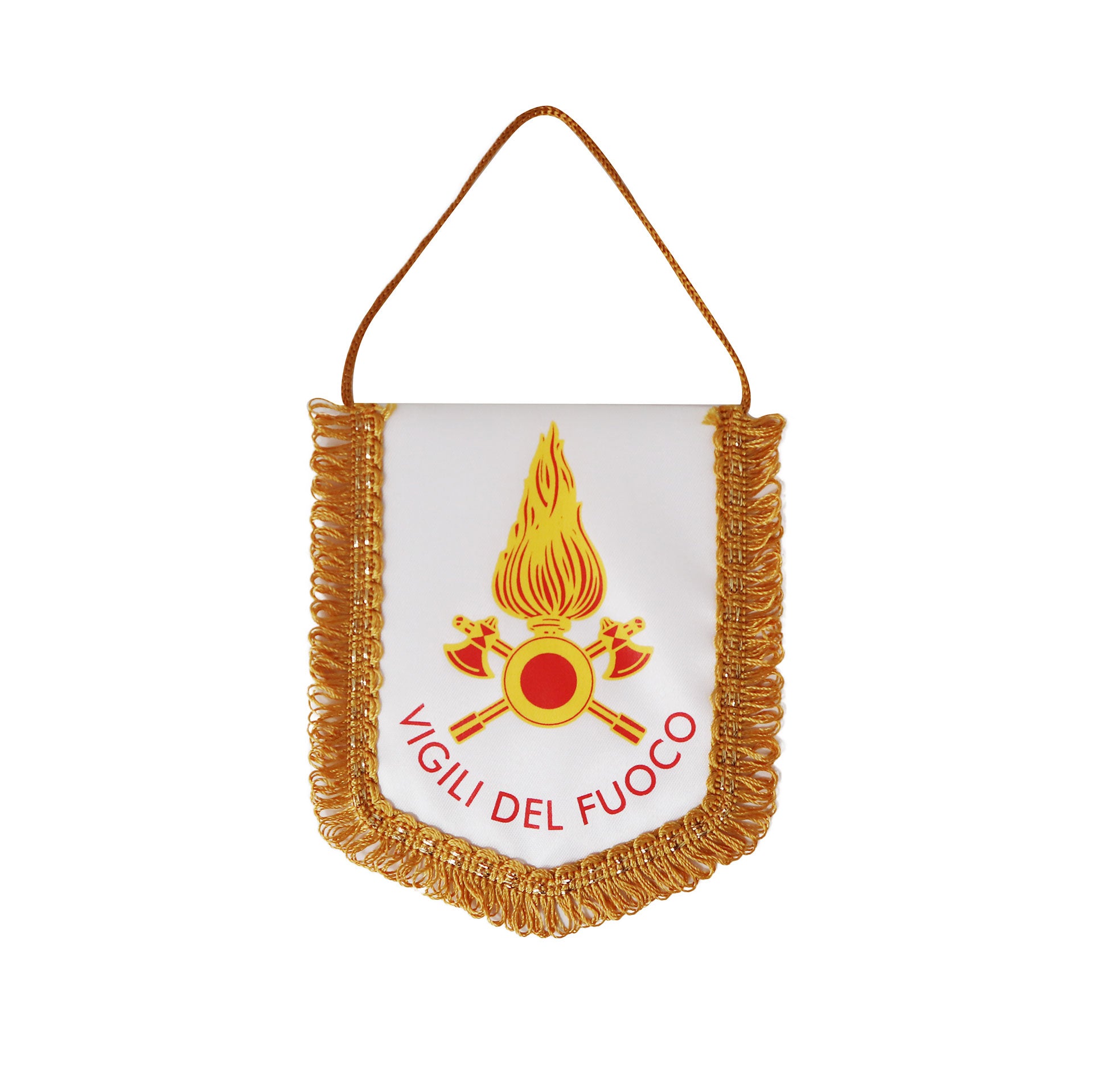 Gagliardetto Vigili del Fuoco pentagonale con logo fiamma ufficiale - Militare Store