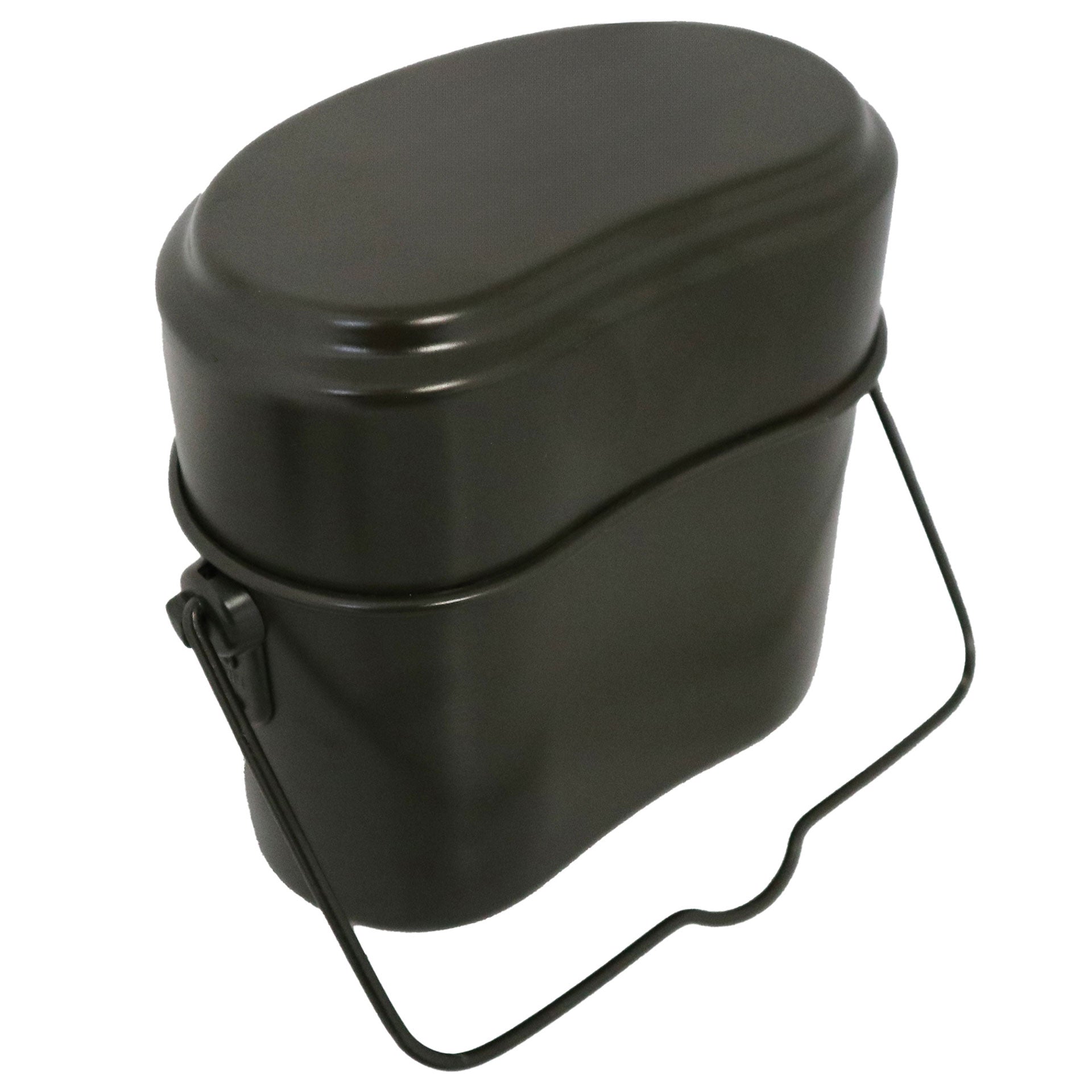 Gavetta militare verde in metallo