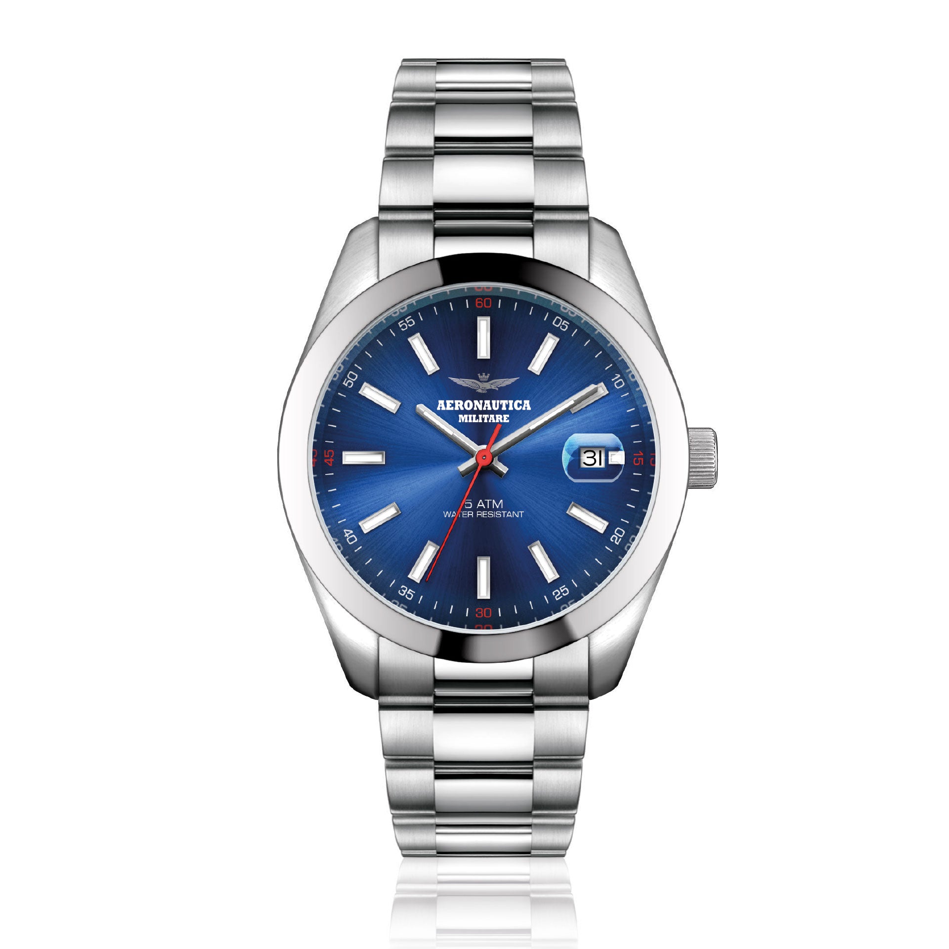 Orologio Aeronautica Militare con cassa in acciaio blu ufficiale