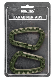 Moschettone tattico MilTec in ABS 2 pezzi