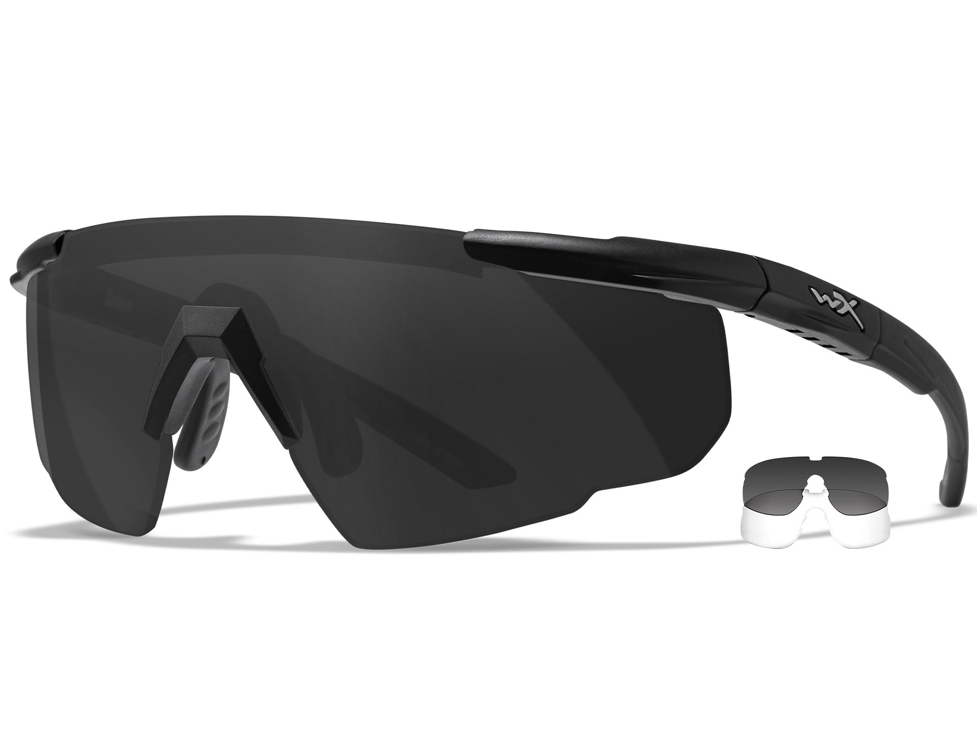 Occhiali tattici Wiley Saber Advanced neri con 2 lenti incluse