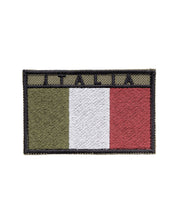 Toppa con bandiera italiana e scritta con velcro