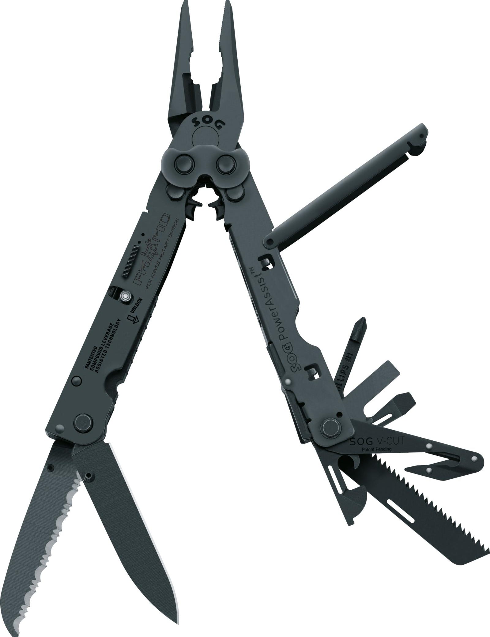 Pinza SOG multi funzione 12 strumenti power assist - Militare Store