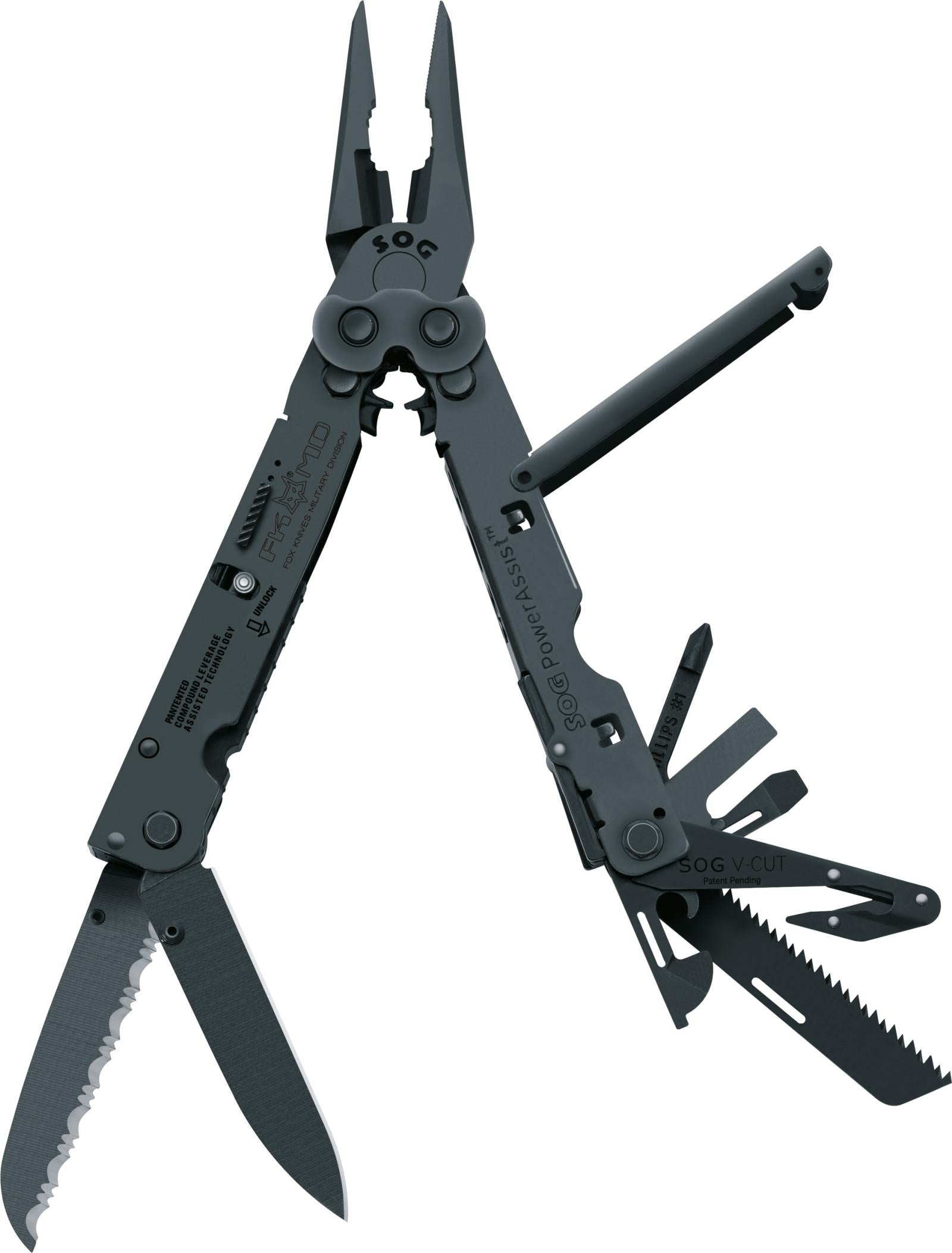 Pinza SOG multi funzione 12 strumenti power assist - Militare Store
