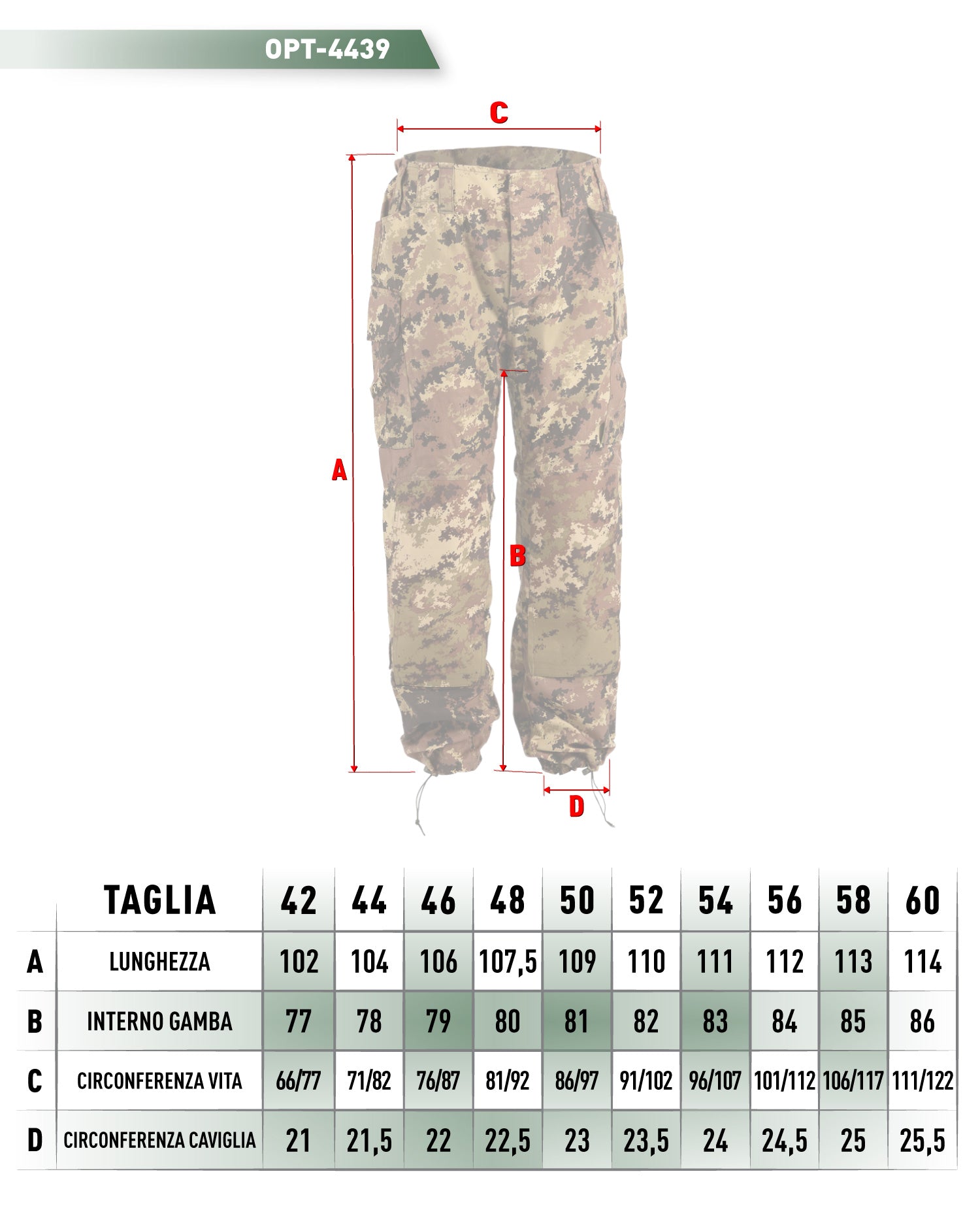 Pantalone tattico Openland da combattimento per BDU